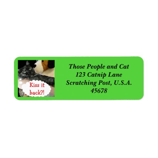 Relaxte Cat Address Labels von RoseWrites (Vorne)