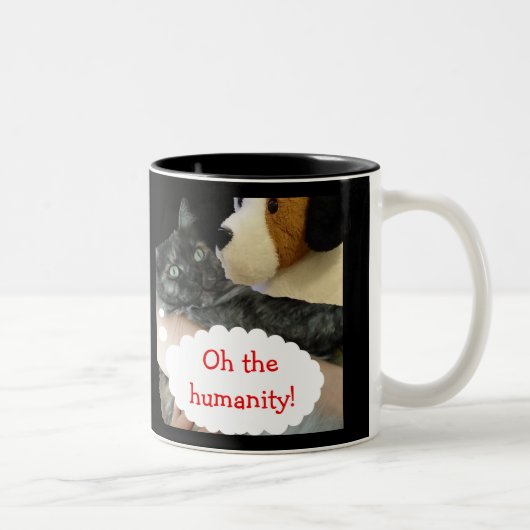 Relaxte Cat Humanity Tasse von RoseWrites (Rechts)