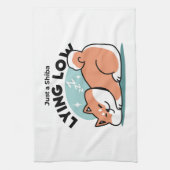 Relaxte Shiba Inu Art: Nur eine Shiba, die niedrig Geschirrtuch (Vertikal)