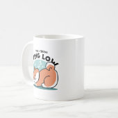 Relaxte Shiba Inu Art: Nur eine Shiba, die niedrig Kaffeetasse (Vorderseite Links)