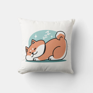 Relaxte Shiba Inu Art: Nur eine Shiba, die niedrig Kissen