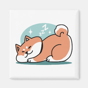 Relaxte Shiba Inu Art: Nur eine Shiba, die niedrig Magnet