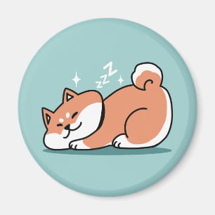Relaxte Shiba Inu Art: Nur eine Shiba, die niedrig Magnet