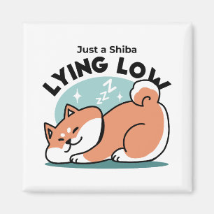 Relaxte Shiba Inu Art: Nur eine Shiba, die niedrig Magnet