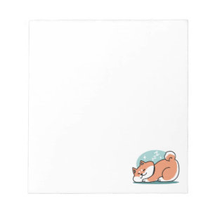 Relaxte Shiba Inu Art: Nur eine Shiba, die niedrig Notizblock