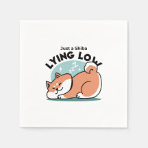 Relaxte Shiba Inu Art: Nur eine Shiba, die niedrig