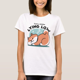 Relaxte Shiba Inu Art: Nur eine Shiba, die niedrig T-Shirt