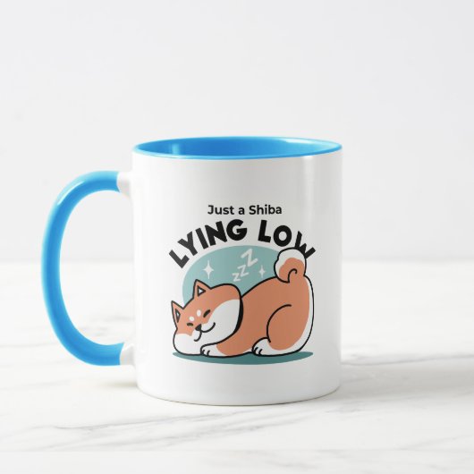 Relaxte Shiba Inu Art: Nur eine Shiba, die niedrig Tasse (Links)