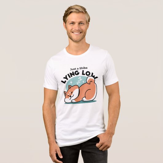 Relaxte Shiba Inu Art: Nur eine Shiba, die niedrig Tri-Blend Shirt (Vorderseite voll)