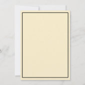 Relaxte zeitgenössische Hochzeit Einladung (Rückseite)