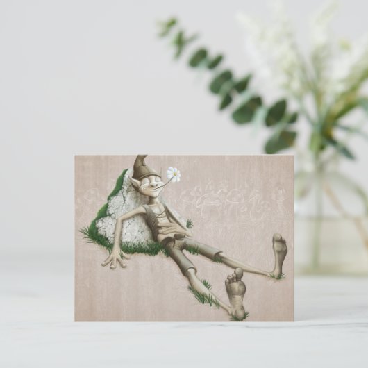 Relaxter Elf Postkarte (Stehend Vorderseite)