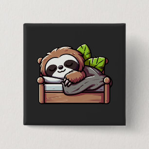 Relaxter Faultier - gemütliche Nickerchen-Zeit Button