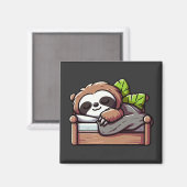 Relaxter Faultier - gemütliche Nickerchen-Zeit Magnet (Vorderseite/Rückseite)