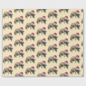 Relaxter Faultier mit einem Weihnachtshut 1 Geschenkpapier (Flach)