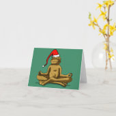 Relaxter Frosch zu Weihnachten Karte (Gelbe Blume)