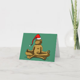 Relaxter Frosch zu Weihnachten Karte