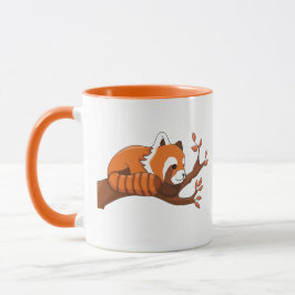 Relaxter orange-weißer Panda Tasse