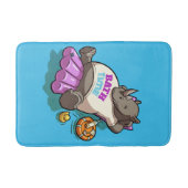 Relaxter Rhino Bath Time Funny Cartoon Charakter Badematte (Vorderseite)