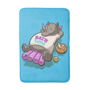 Relaxter Rhino Bath Time Funny Cartoon Charakter Badematte