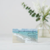 Relaxter Strand Eleganter Wellness-Center Massage Visitenkarte (Stehend Vorderseite)