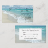 Relaxter Strand Eleganter Wellness-Center Massage Visitenkarte (Vorne/Hinten)