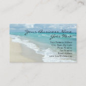 Relaxter Strand Eleganter Wellness-Center Massage Visitenkarte (Vorderseite)