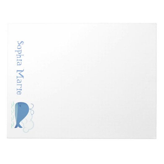 Relaxter Wal Notizblock (Vorderseite)