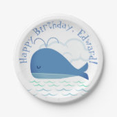 Relaxter Wal  Pappteller (Vorderseite)