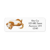Relaxtes Ginger Tabby Cat Label (Vorne)