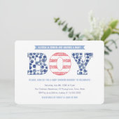 Relaxtes Summer Cookout Co-ed Baby Dusche Party Einladung (Stehend Vorderseite)