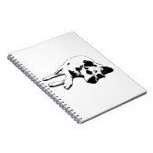 Relaxtes Terrier Mix Lying Pose Notebook Notizblock (Rechte Seite)