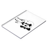 Relaxtes Terrier Mix Lying Pose Notebook Notizblock (Linke Seite)