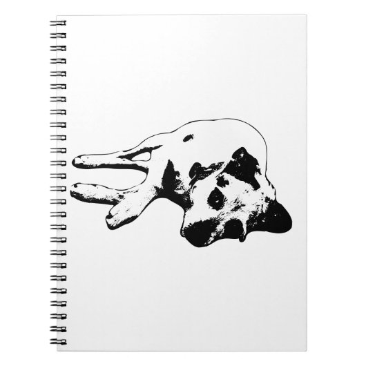 Relaxtes Terrier Mix Lying Pose Notebook Notizblock (Vorderseite)
