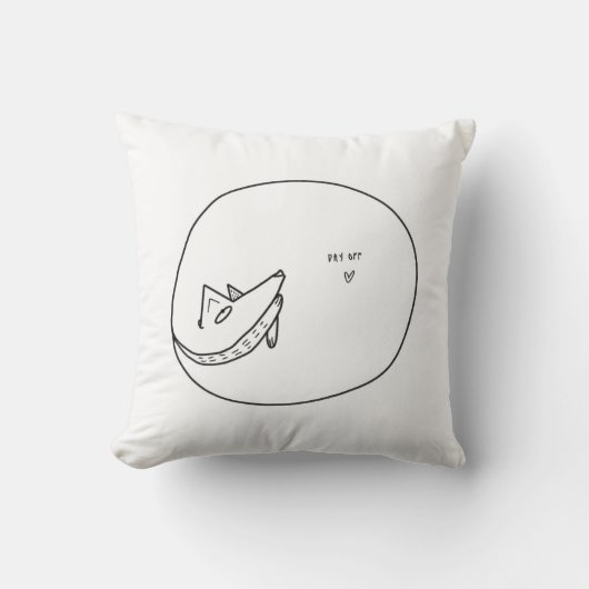 Relaxwochenende mit einem Tierhund im Retro-Stil Kissen (Vorderseite)