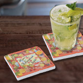 "Relaxzone der Mama" Marmorsteinstein Untersetzer