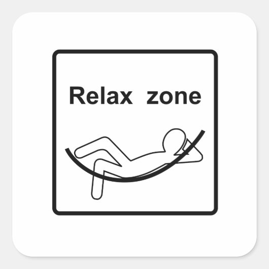 Relaxzone Quadratischer Aufkleber (Vorderseite)