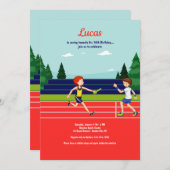 Relay Race Birthday Party Einladung (Vorne/Hinten)