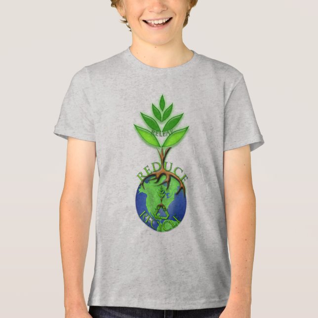 Releaf verringern Gerecycelt Tri-Blend Shirt (Vorderseite)