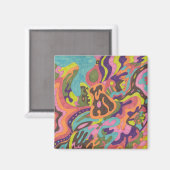 "Release" abstrakter Kühlschrank Magnet (Vorderseite/Rückseite)