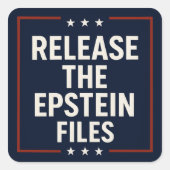 Release der Epstein-Dateien Quadratischer Aufkleber (Vorderseite)