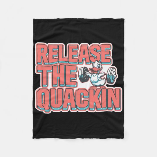 Release der Quackin-Gym-Bodybuilding — 1 Fleecedecke (Vorderseite)