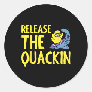 Release der Quackin Gym Bodybuilding — Runder Aufkleber