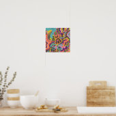 "Release" Original Abstrakt 12x12 Poster (Küche)