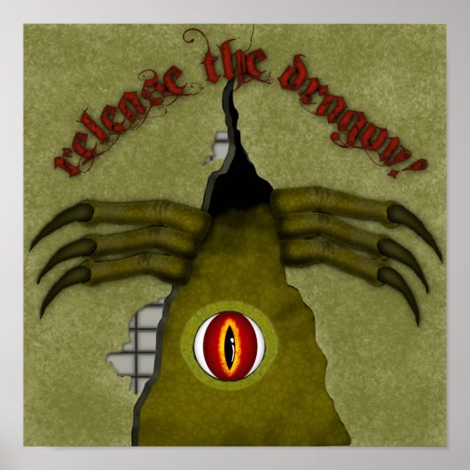 Release The Dragon! Digitale Kunst Poster (Vorne)