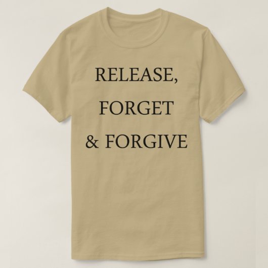 Release Vergessen Amp ForGive in Black Letter 1 T-Shirt (Design vorne)