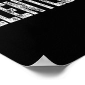 Relentless Workout Motivation Shirt  Poster (Ecke)