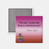 Relesbialer Anführungsmagnet Magnet (Vorderseite/Rückseite)