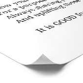 Relevante Förderung Inspiration Gedicht Poster (Ecke)