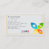 Reliable Cleaning Visitenkarte (Rückseite)