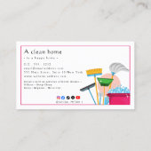 Reliable Cleaning Visitenkarte (Rückseite)